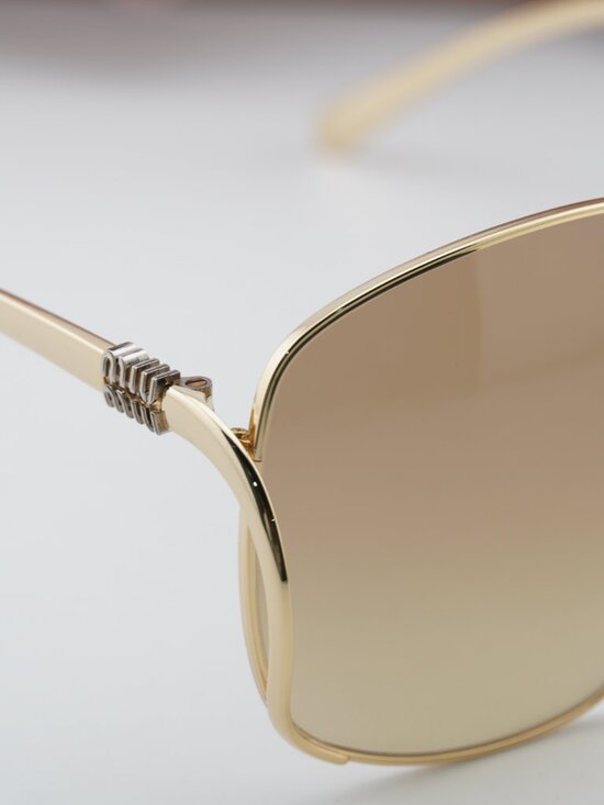 Miu Miu MUA57S 5AK20S Square Sunglasses – Gold\\ Brown main image 4